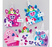 Baker Ross Puertas de Hadas de Unicornio - Paquete de 4, Manualidades para Niños (FC421)