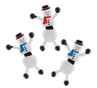 Baker Ross Rastreadores de pared de muñeco de nieve con pies pegajosos adhesivos para regalos de fiesta de Navidad para niños, bolsa de botín o premio y rellenos de medias (paquete de 6), Varios