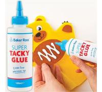 Baker Ross Super Pegamento Trasparente (botella de 120 ml) pegamento lavable, ideal para suministros de manualidades para niños