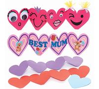 Baker Ross Tarjetas de Corazón de Acordeón - Paquete de 10, Creación de Tarjetas para Niños (FC475)