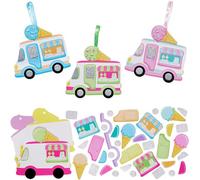Baker Ross VC115 Kit de Decoración Furgoneta de Helados - Lote de 8, Manualidades con Furgoneta de Helados
