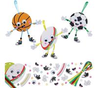 Baker Ross VC130 Kit de decoración de pelotas deportivas - Lote de 8, Pelotas deportivas de espuma para manualidades