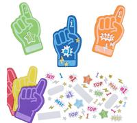 Baker Ross VC133 Kits de Mini Dedos de Espuma - Pack de 8, Manualidades con Dedos de Espuma de Apoyo