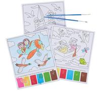 Baker Ross VC156 World Explorer Magic Painting Scenes - Pack de 10, Tarjetas de pintura mágica para viajes