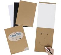 Baker Ross VC194 Bloc de dibujo de papel y cartulina A4 60 páginas - Cada uno, Bloc de dibujo de colores mixtos