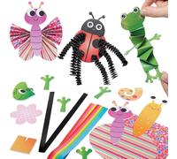 Baker Ross VC218 Kit Origami Zig Zag Animales - Lote de 5, Manualidades Origami Zig Zag Animales