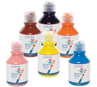 Baker Ross VC248 Paquete de pinturas acrílicas de colores secundarios 150 ml - Paquete de 6, Pinturas acrílicas de colores secundarios