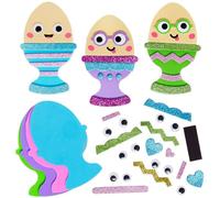 Baker Ross WA125 Kit de Imanes para Hueveras - Pack de 8, Divertidos kits de manualidades de espuma para imanes de Pascua