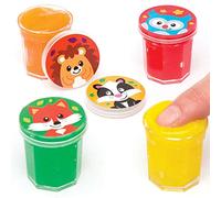Baker Ross Woodland Friends Slime, niños jueguen Solos o con Amigos, Ideal para Bolsas de Fiesta, Regalos, Juguetes Escolares y más (Paquete de 8), Multicolor, 3cm (AR929)