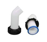 BakerMiche - Boquilla de drenaje con tuerca, tapa de drenaje de tanque IBC portátil para conexión de grifo de tanque IBC 1000L boquilla de extensión boquilla de manguera alargadora codo diámetro