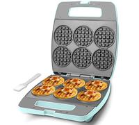 Baker's Friend Multi Mini Waffle Maker, Gofrera Mini, Waflera, Hornea Gofres Pequeños de 6 x 8 cm, Perfecta para Familias y Uso Individual, Excelente Opción para Desayunos, Brunchs, Fiestas y Eventos