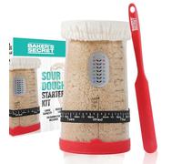 Baker's Secret Pro - Kit de iniciación de pan de masa madre - Tarro de masa madre de gran capacidad de 34 onzas con 5 características únicas para el kit perfecto de pan de masa agria y masa madre