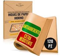 Baker's Signature 120 Pcs Papel Horno | Papel Vegetal Comida para Hornear - Precortado para Bandejas Media de 30x40cm - Hojas de papel Papel de Horno a prueba de grasa para cocinar y asar