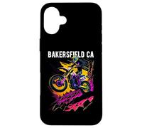 Bakersfield CA Motocross Dirt Bike Diseño de Motocicleta Carcasa para iPhone 16 Plus