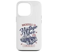 Bakersfield CA Vintage Vibes - Coche clásico, diseño Desgastado Carcasa para iPhone 13 Pro