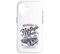 Bakersfield CA Vintage Vibes - Coche clásico, diseño Desgastado Carcasa para iPhone 16