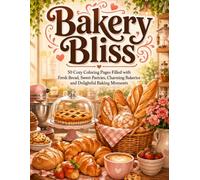 Bakery Bliss: 50 Cozy Coloring Pages Filled with Fresh Bread, Sweet Pastries, Charming Bakeries, and Delightful Baking Moments