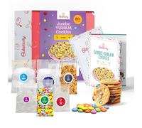 Baketivity - Kit de fabricación de galletas Jumbo Yum&m para niños de 6 años en adelante, juego de actividades de horneado con ingredientes premedidos, incluyendo azúcar de vainilla, azúcar de