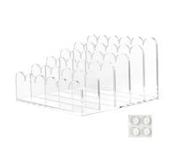 Bakeware Organizer Desktop Holder 5 Compartments Clear Envelope Storage Stand | Vertical Mail Rack Multifunctional for Letter Document File Notebook