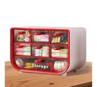 Bakeware Organizer Desktop Offices Supplies Multi-Functional Shelf Trans Desk Large Capacity | Storage Rack Handle Design Sturdy for Bedroom Bathroom Kitchen