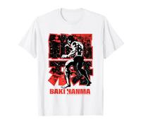 Baki Hanma The Grappler Blood Splatter Rojo Anime Manga Camiseta