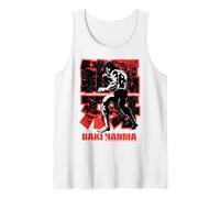 Baki Hanma The Grappler Blood Splatter Rojo Anime Manga Camiseta sin Mangas