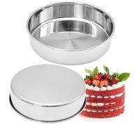 Bakiauli 2 Piezas Molde Tarta 20 cm, Moldes Reposteria Molde Tarta Redondos para Pastel Brownie Milenario