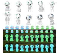 Bakiauli 30 Piezas Elfos Luminosos Decoracion Jardin, Elfos Miniatura Que Brillan en la Oscuridad para Decoración de Patio Jardín Fiesta Césped Patio (Azul e Verde)