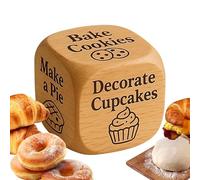 Baking Activity Dice | Game Cube | Handmade Wooden Quilting Decision Cubes