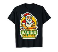 Baking Claus Baker Santa Feliz Navidad Vacaciones Festivo Diversión Camiseta