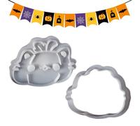 Baking Cutter, Halloween Cat Cookie Cutting Mold, Easy Use Embossing Tool to Beginners, Kitchen Moulds for Cheese, Dough, Chocolate, Fondant, Event Bakery Treats, Color Silver