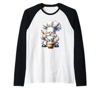 Baking GNOME For Bakers with Mixing Bowl Set For Pastry Chef Camiseta Manga Raglan
