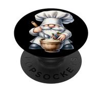 Baking GNOME For Bakers with Mixing Bowl Set For Pastry Chef PopSockets PopGrip Adhesivo