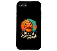 Baking is My Love Cute Cupcake Muffin Pastelería Arte para panaderos Carcasa para iPhone SE (2020) / 7/8