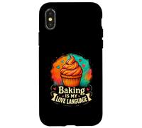 Baking is My Love Cute Cupcake Muffin Pastelería Arte para panaderos Carcasa para iPhone X/XS