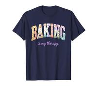 Baking is My Therapy, Divertido diseño Floral con Palabras para Amantes de la repostería Camiseta