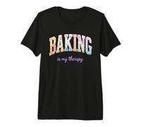 Baking is My Therapy, Divertido diseño Floral con Palabras para Amantes de la repostería Camiseta Premium