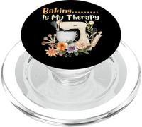Baking Is My Therapy Kitchen Bake Lover Cooking Baker Cita PopSockets PopGrip para MagSafe