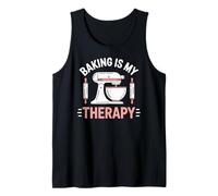 Baking Is My Therapy Pastry Funny Muffin Baker Camiseta sin Mangas
