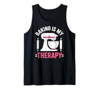 Baking Is My Therapy Pastry Funny Muffin Baker Camiseta sin Mangas