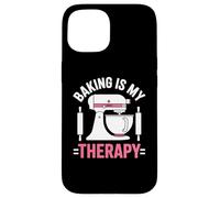 Baking Is My Therapy Pastry Funny Muffin Baker Carcasa para iPhone 15