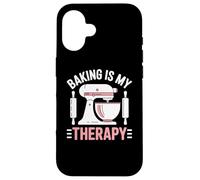 Baking Is My Therapy Pastry Funny Muffin Baker Carcasa para iPhone 16