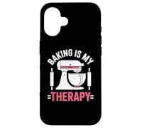 Baking Is My Therapy Pastry Funny Muffin Baker Carcasa para iPhone 16