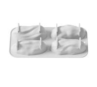 Baking Molds - 4-Cavity Food Grade Nonstick Silicone Muffin Fan, For Cake Chocolate Dessert | Home Oven Freezer Camping Party Birthday Holiday Pastry Tray Bread Cupcake Tin Brownie Pan Maker