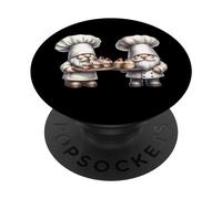 Baking Must Haves For Women and Men Cupcake GNOME Couple PopSockets PopGrip Adhesivo