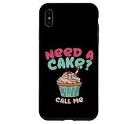 Baking Need A Cake Call Me Quote Cupcake Pie Confitería Carcasa para iPhone XS MAX