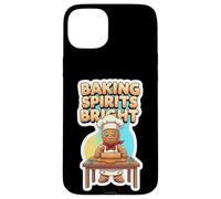 Baking Spirits Bright Christmas Baker Gingerbread Man Navidad Carcasa para iPhone 15 Plus