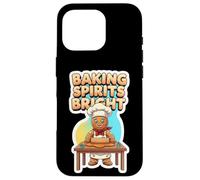 Baking Spirits Bright Christmas Baker Gingerbread Man Navidad Carcasa para iPhone 16 Pro