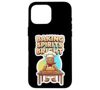 Baking Spirits Bright Christmas Baker Gingerbread Man Navidad Carcasa para iPhone 16 Pro MAX