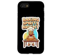 Baking Spirits Bright Christmas Baker Gingerbread Man Navidad Carcasa para iPhone SE (2020) / 7/8